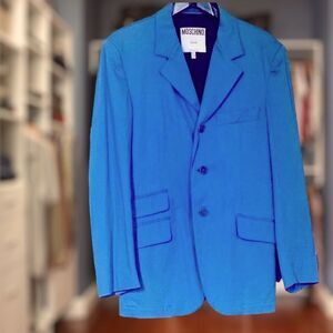 Blue MOSCHINO Jeans Sports Jacket